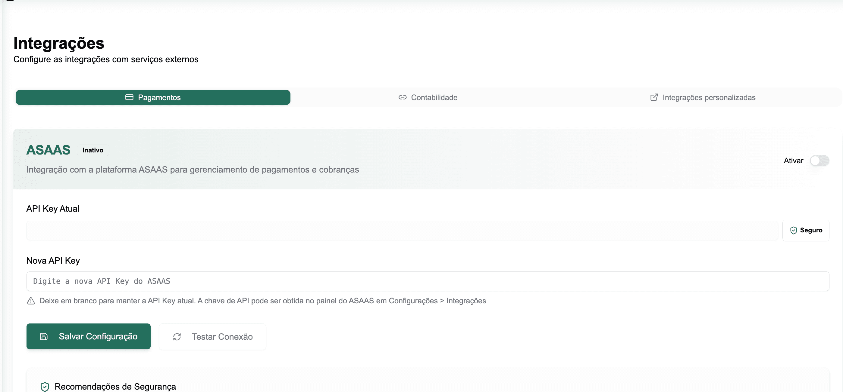 Integrações Personalizadas