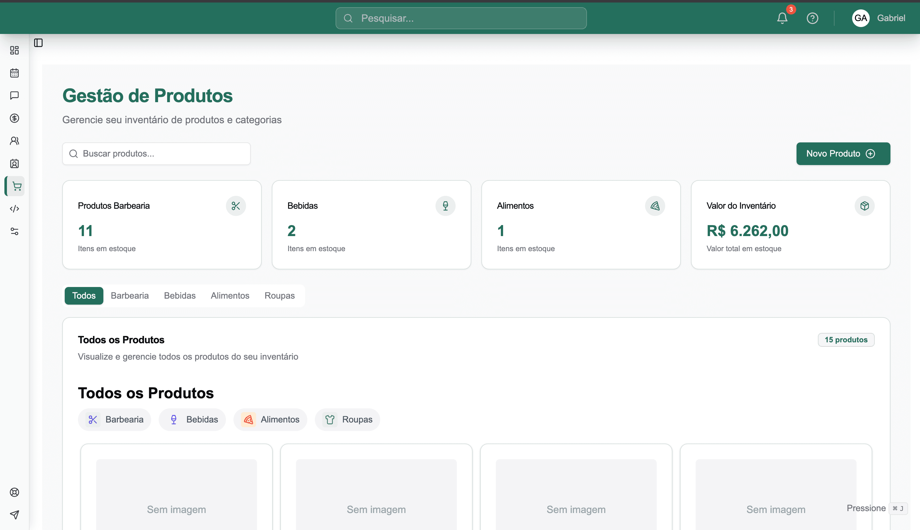 Gestão de Produtos